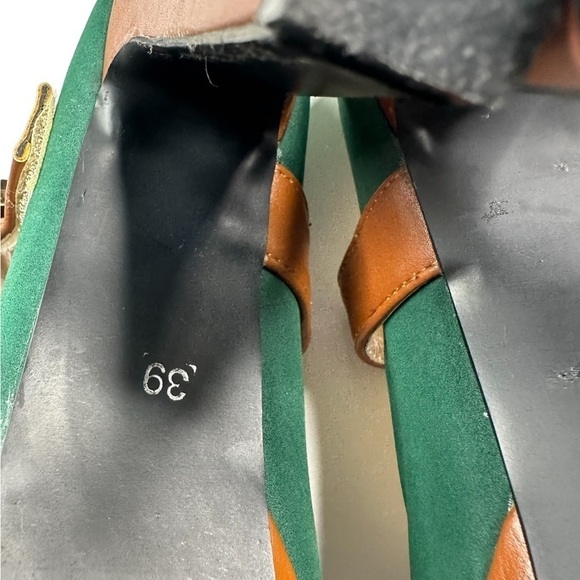 Women's green Round Toe Platform Pumps Chunky High Heel Buckle size US 6 - Picture 10 of 12